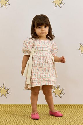 لباس صورتی بچه گانه بافتنی Fahhar Kids - کد 922161156
