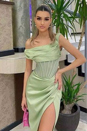 لباس سبز زنانه بافتنی Bikini Mayokini Dünyası - کد 287001831