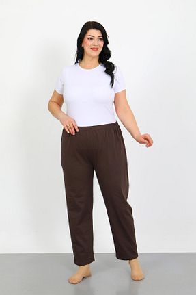 پائین تنه راحتی قهوه ای زنانه پنبه ای Akbeniz - کد 897653762