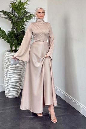 لباس مجلسی حجاب زنانه یقه ایستاده MERVEN AKYÜZ - کد 922170699
