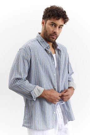 پیراهن متالیک مردانه اورسایز Tena - کد 921367757