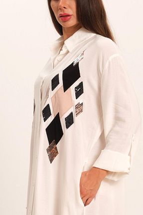 لباس سفید زنانه بافتنی Keyifli Moda - کد 810005253