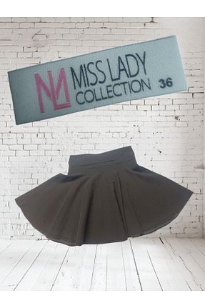 دامن قهوه ای زنانه کتان MB MİSSLADY COLLECTION - کد 921367748