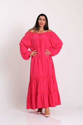 لباس صورتی زنانه بافتنی Keyifli Moda - کد 804089273