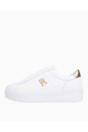 کفش اسنیکر طلائی زنانه چرم اصل Tommy Hilfiger - کد 921366981