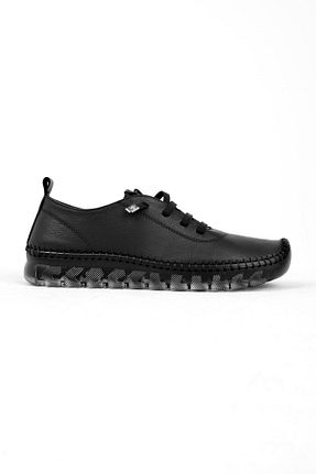 کفش کژوال مشکی زنانه چرم خالص LAL SHOES & BAGS - کد 803530309