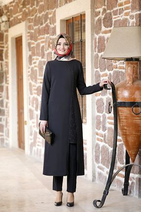 ست بالاتنه و پائین تنه حجاب مشکی زنانه رگولار Modaviki - کد 921367376