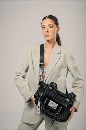 کیف دوشی مشکی زنانه چرم مصنوعی ÇÇS - کد 921371844