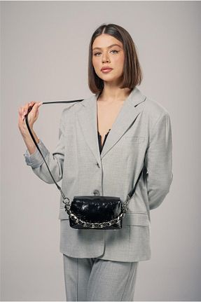 کیف دوشی مشکی زنانه چرم مصنوعی ÇÇS - کد 921371355