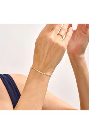 دستبند استیل (فولاد) زرد زنانه استیل ضد زنگ Eva Jewelry - کد 921371302