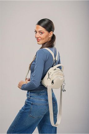 کیف دوشی سفید زنانه چرم مصنوعی ÇÇS - کد 921371918