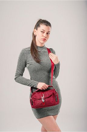کیف دوشی زرشکی زنانه پلی استر ÇÇS - کد 921371678