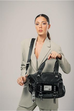 کیف دوشی مشکی زنانه چرم مصنوعی ÇÇS - کد 921371844