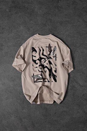 تیشرت بژ مردانه یقه دوچرخه Slatra - کد 921393785