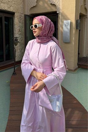 لباس حجاب صورتی بچه گانه رگولار Şulemoda Giyim - کد 921394789