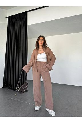 ست بالاتنه و پائین تنه رنگی زنانه بافتنی SGN - کد 921442543