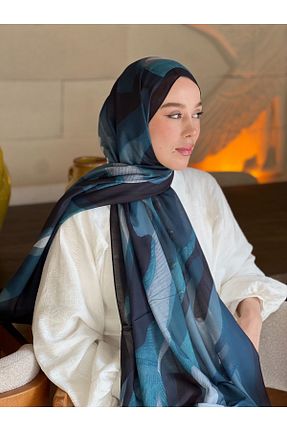 شال آبی زنانه پنبه ای Modakaşmir - کد 921461140
