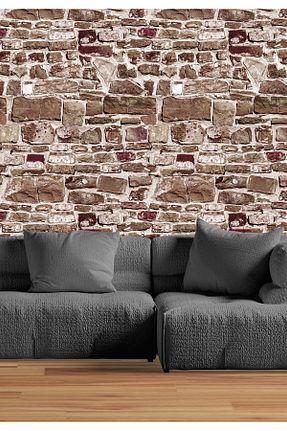 کاغذ دیواری قهوه ای Yapışkan Gerekli Wall212 - کد 67138708