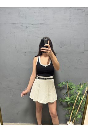 دامن سفید زنانه چاپی FASHION - کد 921475271