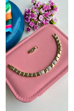 دستبند استیل (فولاد) طلائی استیل (فولاد) Enfes Takı - کد 921478095