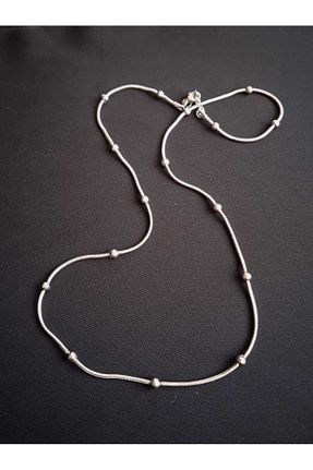 گردنبند استیل ( فولاد ) طوسی زنانه استیل ضد زنگ Butik - کد 921477921