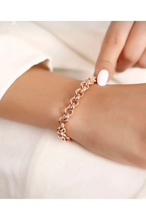 دستبند نقره طلائی زنانه 925 عیار EZEL - کد 921484389