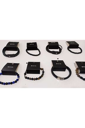 دستبند استیل (فولاد) قهوه ای زنانه سنگ Moda Gerçek - کد 921494193