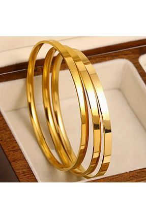 دستبند استیل (فولاد) زرد استیل ضد زنگ LİDEAS - کد 921498056