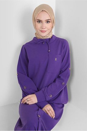 ست گرمکن حجاب بنفش زنانه رگولار Alvina - کد 797081302