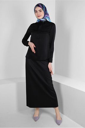 بلوز حجاب مشکی زنانه رگولار Alvina - کد 805631150