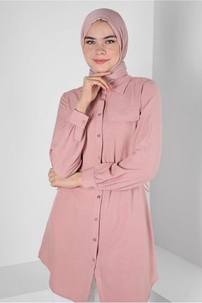 تونیک حجاب صورتی زنانه پلی استر Alvina - کد 799160858