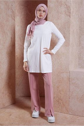 تونیک حجاب سفید زنانه %100 پنبه Alvina - کد 849217833