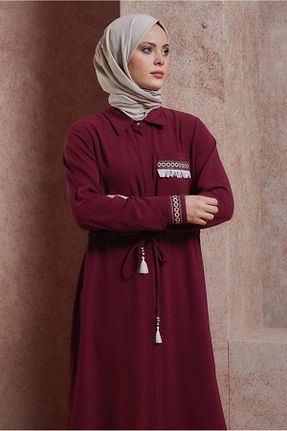 تونیک حجاب زرشکی زنانه پلی استر Alvina - کد 818751858