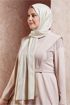 شال قهوه ای زنانه پلی استر Alvina - کد 871312386