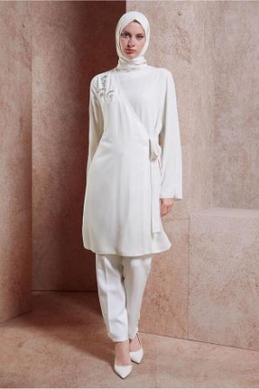 تونیک حجاب نباتی زنانه پلی استر Alvina - کد 847040800