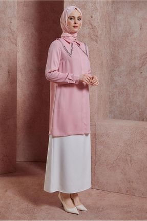 تونیک حجاب صورتی زنانه پلی استر Alvina - کد 822902671