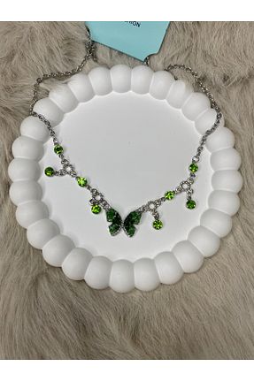 گردنبند جواهر سبز زنانه COLLECTİON - کد 921519009