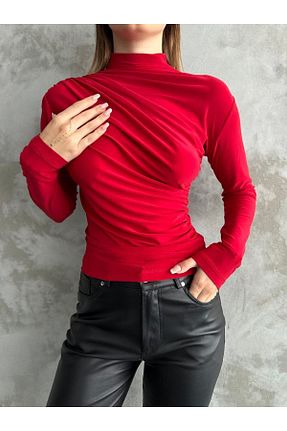 بلوز قرمز زنانه ساده Kayaka triko - کد 921515769