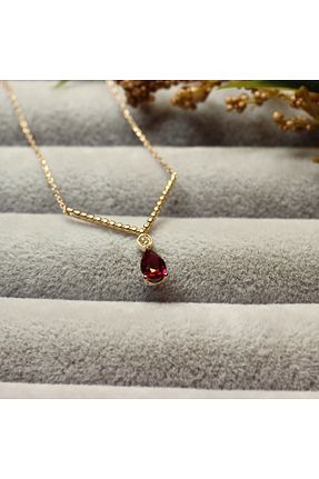 گردنبند الماس قرمز SI1 ESAS GOLD - کد 922280392
