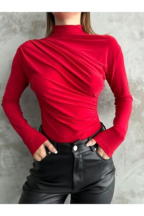 بلوز قرمز زنانه ساده Kayaka triko - کد 921515769