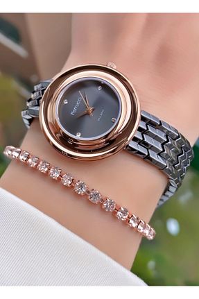 ساعت مچی مشکی زنانه 31-35 میلی متر Ferrucci - کد 921523173