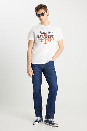 شلوار جین آبی مردانه پاچه ساده Wrangler - کد 922283416