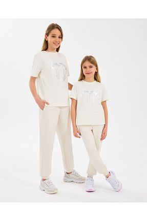 پائین تنه گرمکن اسپرت سفید بچه گانه رگولار Skechers - کد 814122980