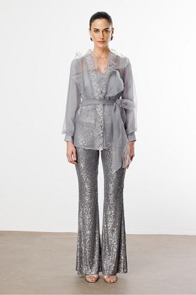 تونیک طوسی بافتنی Moda İlgi - کد 921530316