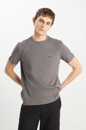 تیشرت طوسی مردانه رگولار Wrangler - کد 921526588