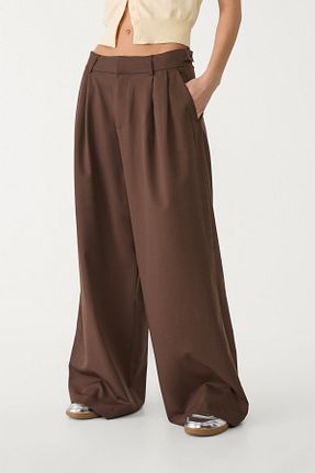 شلوار قهوه ای زنانه پلی استر Stradivarius - کد 921532761