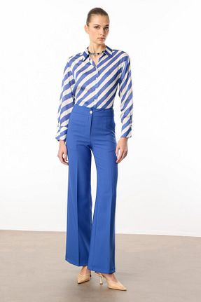 شلوار آبی زنانه بافتنی Moda İlgi - کد 921541792