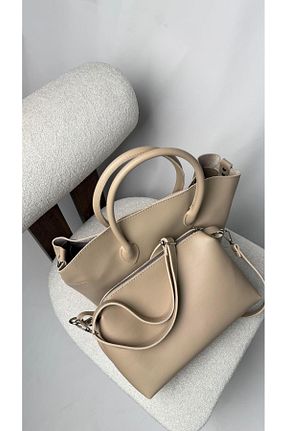 کیف دستی بژ زنانه ابعاد بزرگ Eataly Shoes - کد 921550324