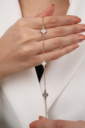 دستبند طلا زرد زنانه 14 عیار DİAMİNE PIRLANTA - کد 896307103
