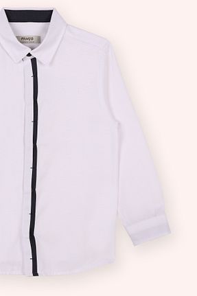 پیراهن سفید بچه گانه رگولار Panço - کد 922290012
